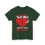 A Heart Attack Cardiac T-Shirt - Forest Green