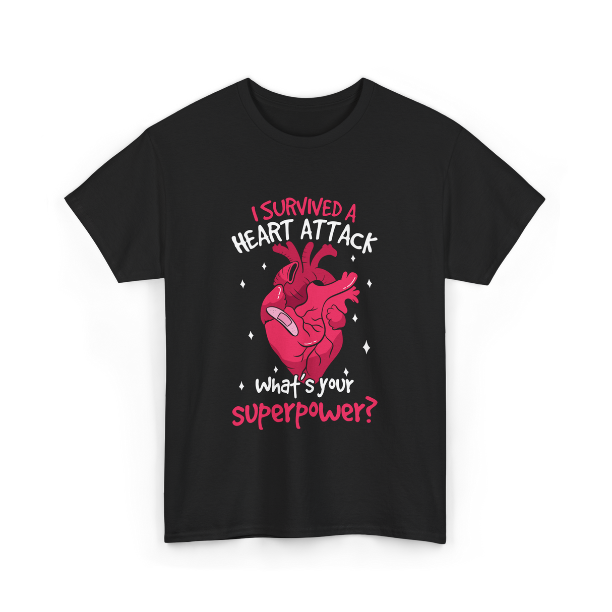 A Heart Attack Superpower T-Shirt - Black