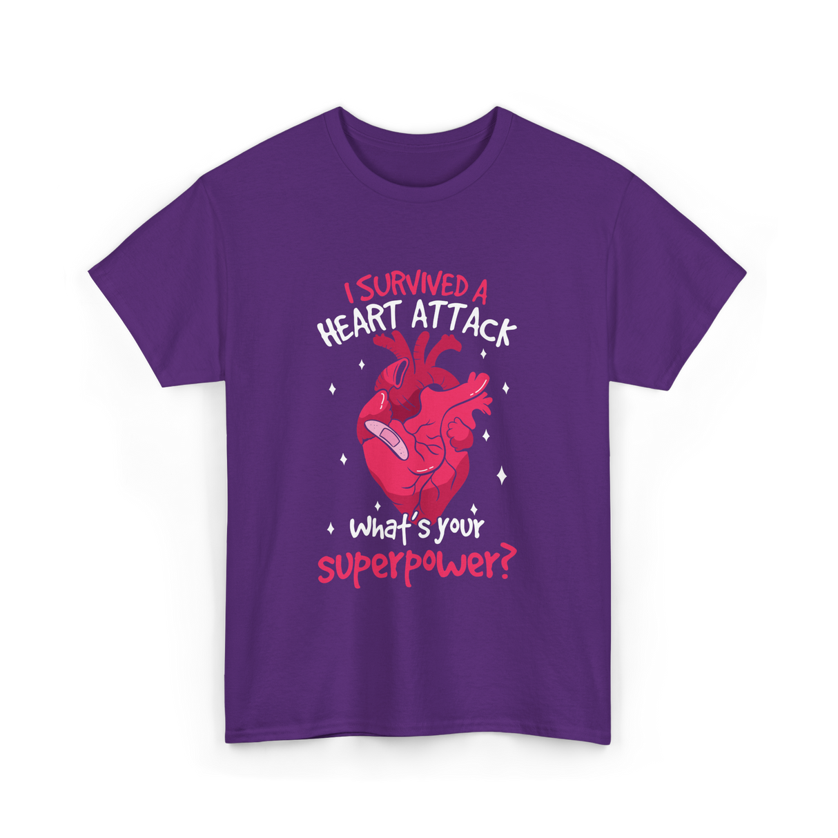 A Heart Attack Superpower T-Shirt - Purple