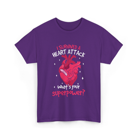 A Heart Attack Superpower T-Shirt - Purple