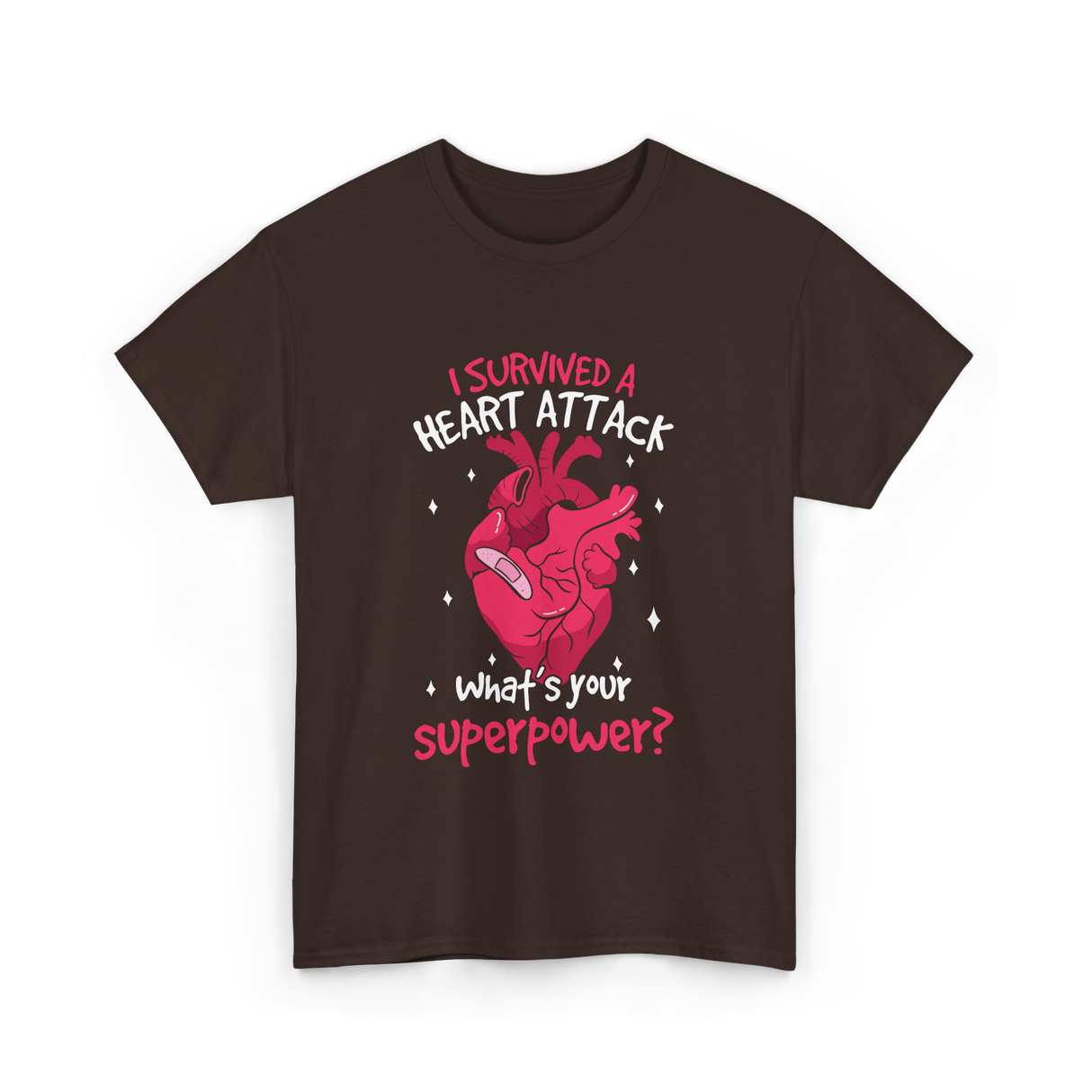 A Heart Attack Superpower T-Shirt - Dark Chocolate