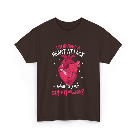 A Heart Attack Superpower T-Shirt - Dark Chocolate