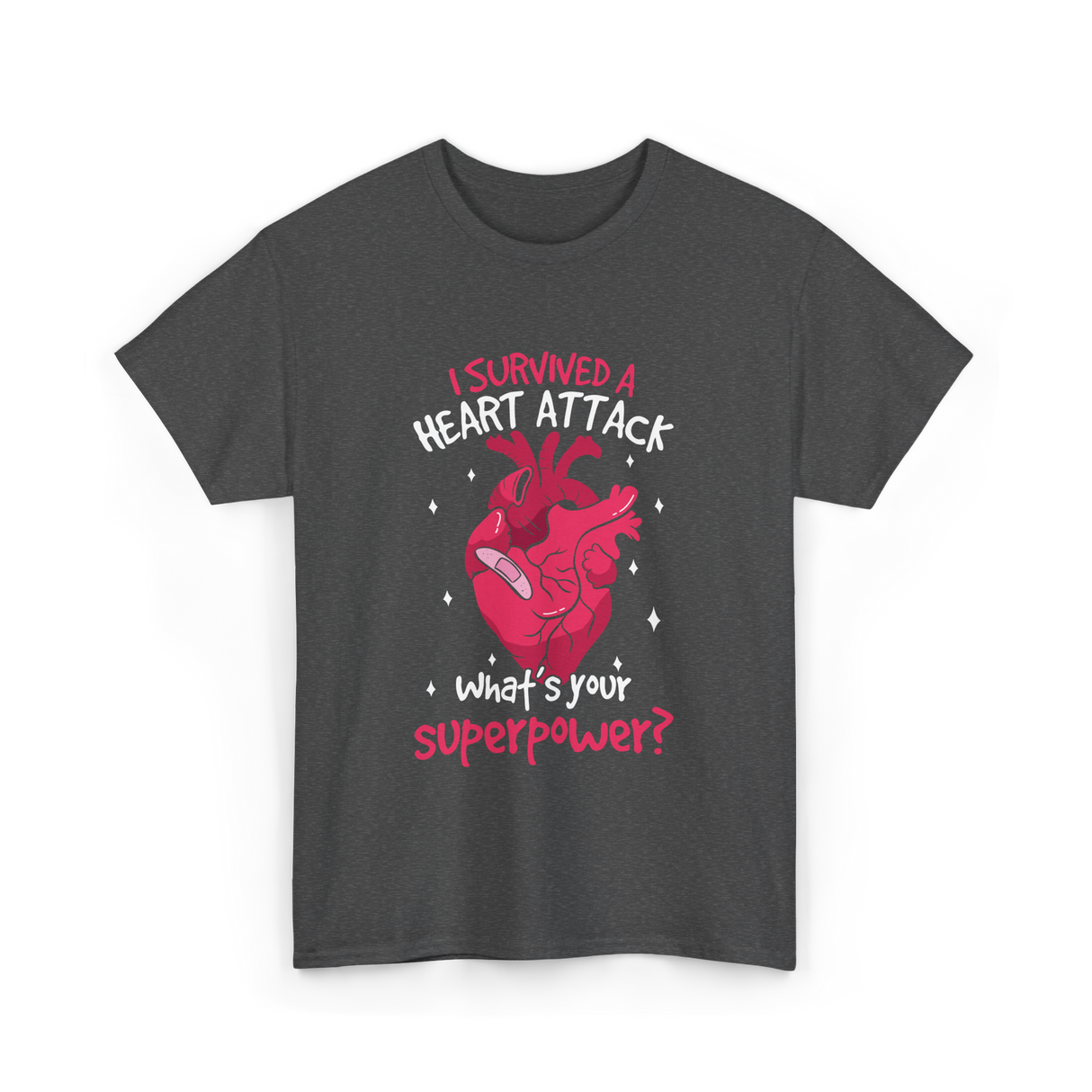 A Heart Attack Superpower T-Shirt - Dark Heather