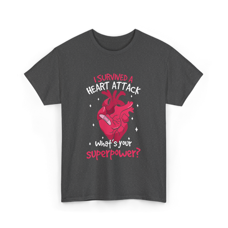 A Heart Attack Superpower T-Shirt - Dark Heather