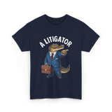 A Litigator Alligator Lawyer T-Shirt - Navy