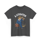 A Litigator Alligator Lawyer T-Shirt - Dark Heather