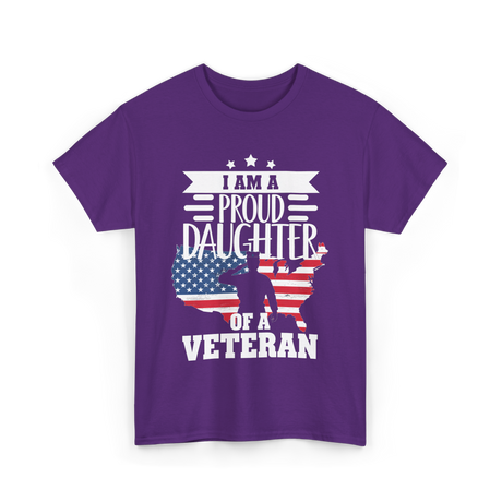 A Proud Daughter Veteran T-Shirt - Purple