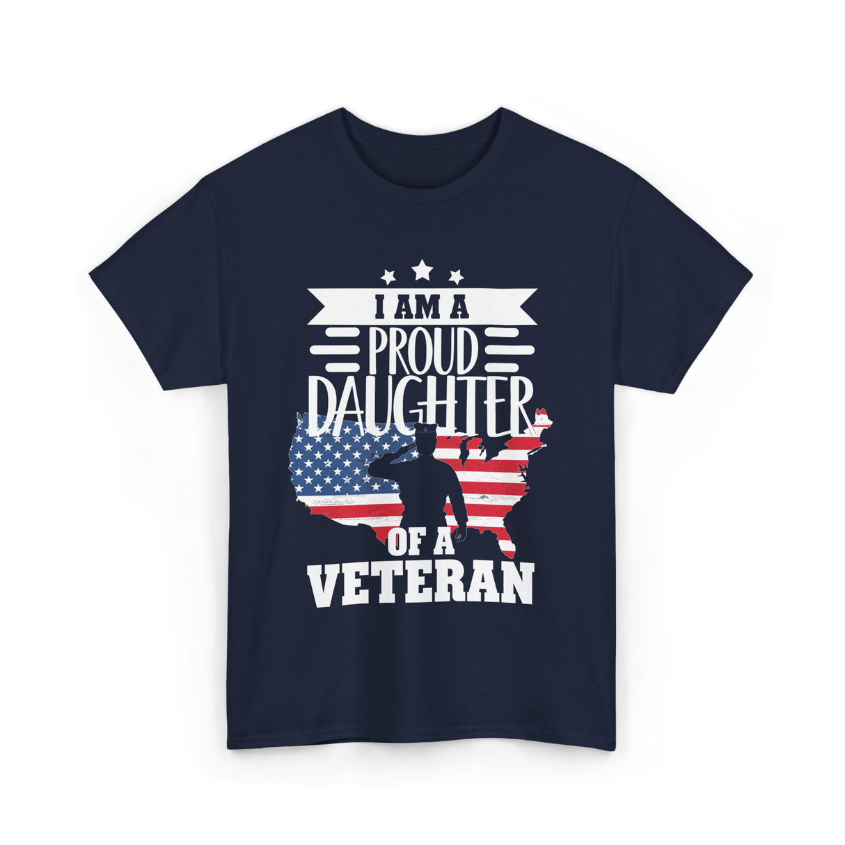 A Proud Daughter Veteran T-Shirt - Navy