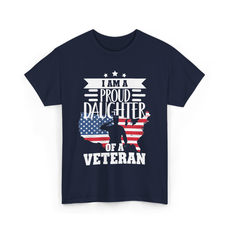 A Proud Daughter Veteran T-Shirt - Navy