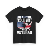 A Proud Wife Veteran T-Shirt - Black