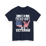 A Proud Wife Veteran T-Shirt - Navy