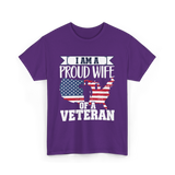 A Proud Wife Veteran T-Shirt - Purple