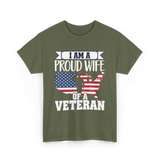 A Proud Wife Veteran T-Shirt - Military Green