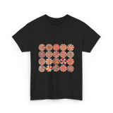 Abstract Polka Dot Art Pattern T-Shirt - Black