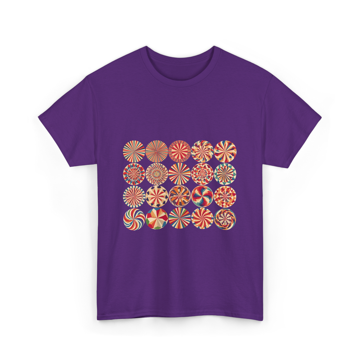 Abstract Polka Dot Art Pattern T-Shirt - Purple