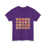 Abstract Polka Dot Art Pattern T-Shirt - Purple