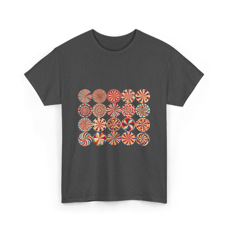 Abstract Polka Dot Art Pattern T-Shirt - Dark Heather