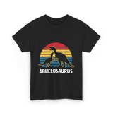 Abuelosaurus dinosaur grandpa T-Shirt - Black