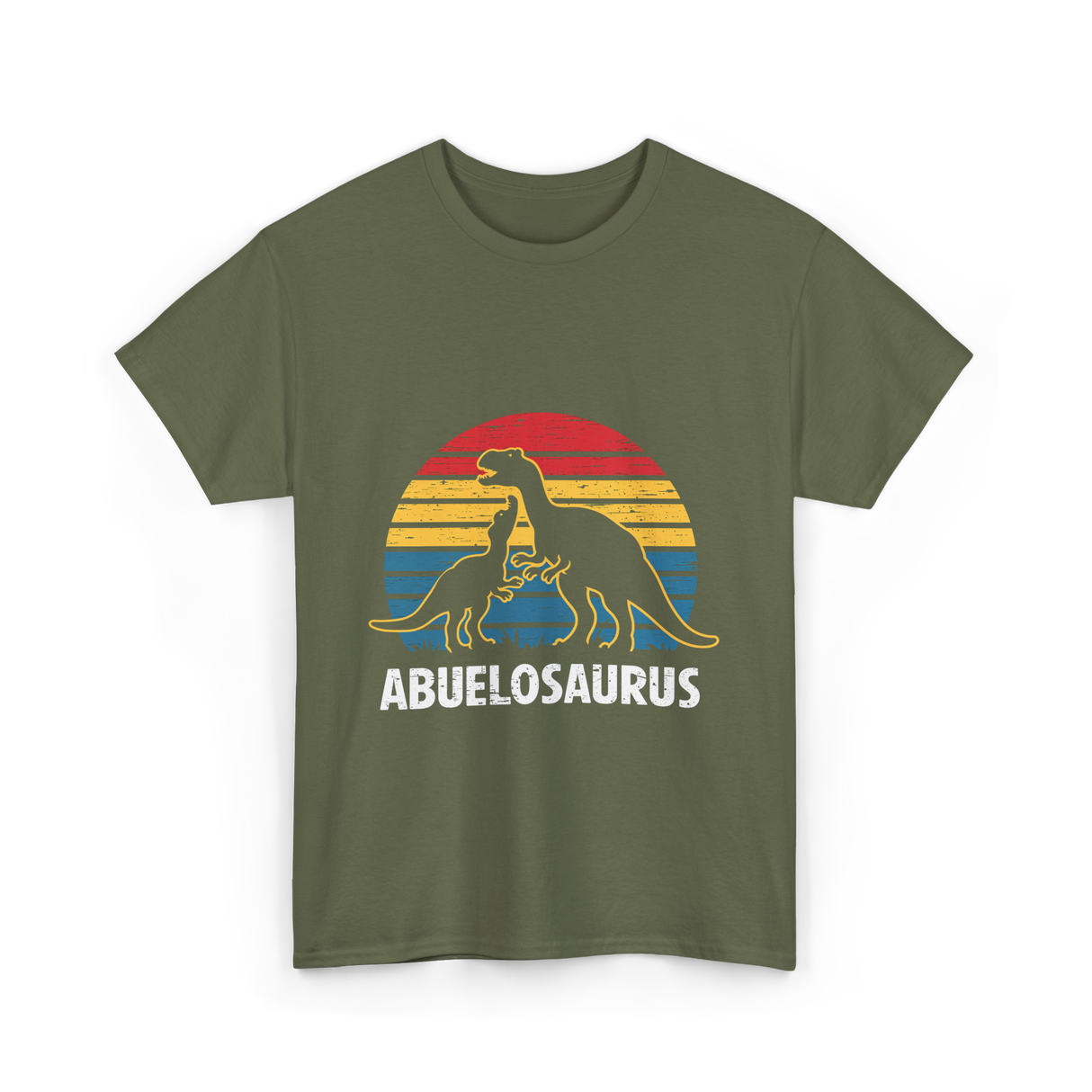 Abuelosaurus dinosaur grandpa T-Shirt - Military Green