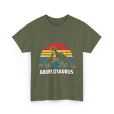 Abuelosaurus dinosaur grandpa T-Shirt - Military Green