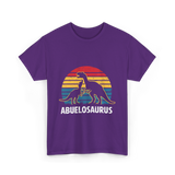 Abuelosaurus dinosaur grandpa T-Shirt - Purple