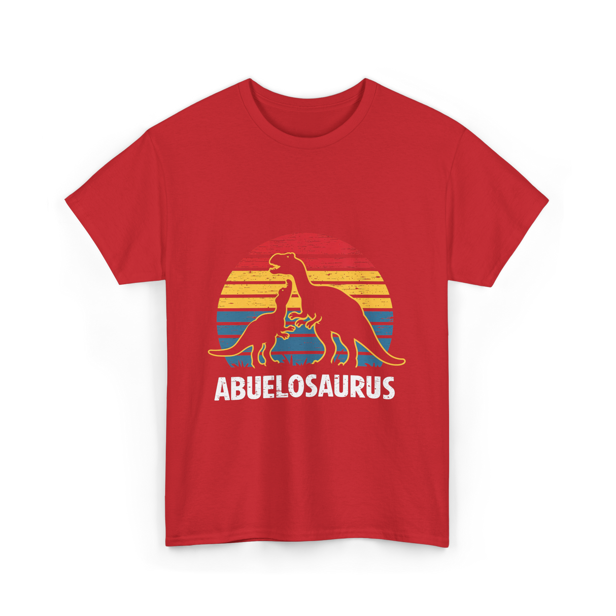 Abuelosaurus dinosaur grandpa T-Shirt - Red