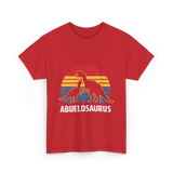 Abuelosaurus dinosaur grandpa T-Shirt - Red