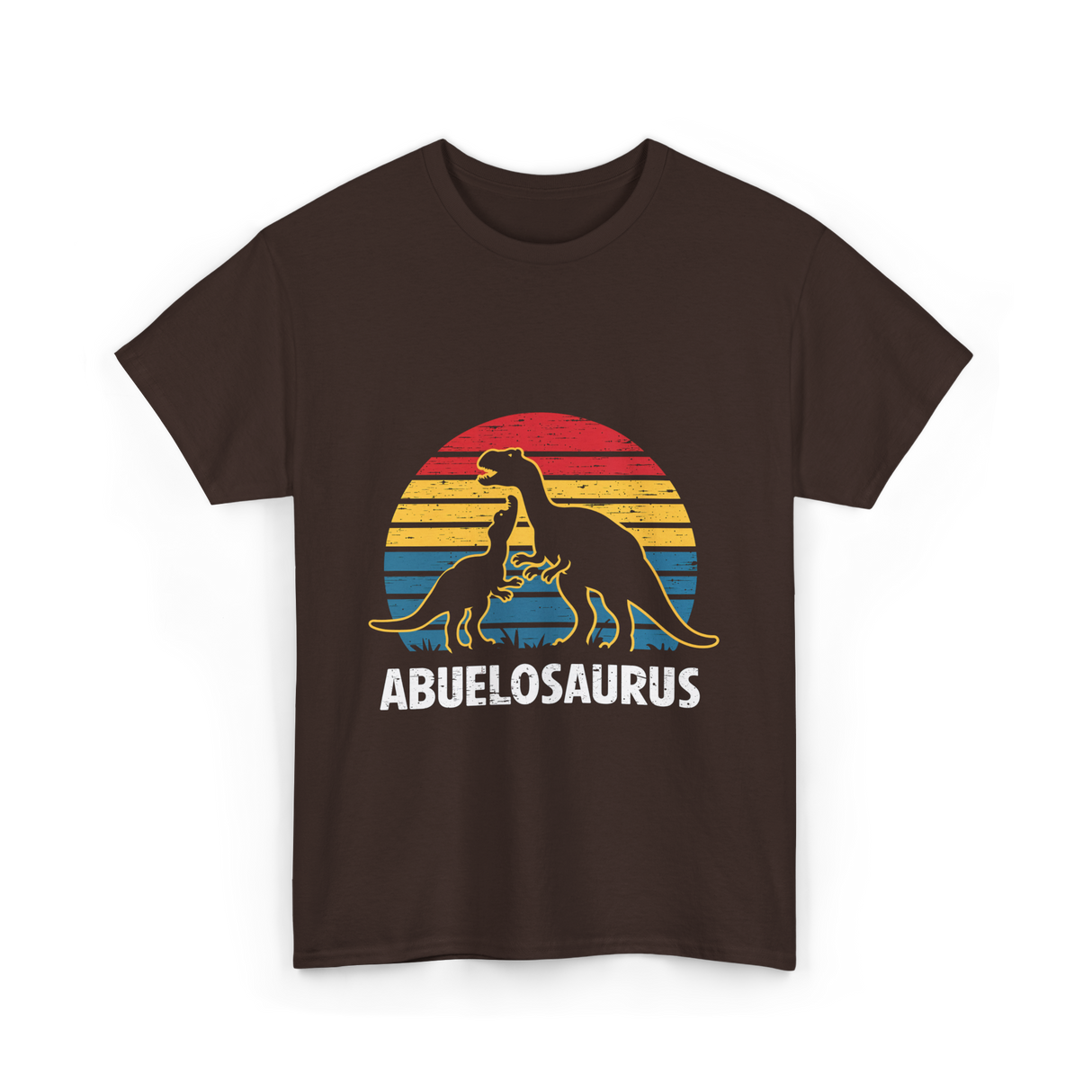 Abuelosaurus dinosaur grandpa T-Shirt - Dark Chocolate