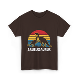 Abuelosaurus dinosaur grandpa T-Shirt - Dark Chocolate