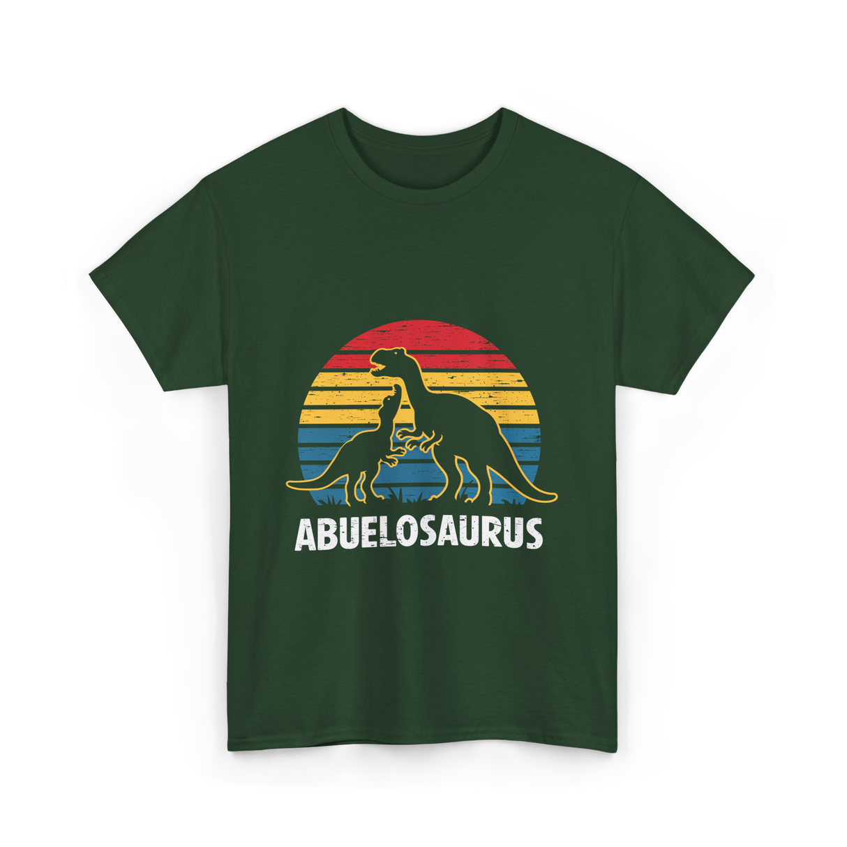 Abuelosaurus dinosaur grandpa T-Shirt - Forest Green