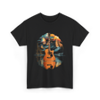 Acoustic Guitar Lake Landscape Guitar T-Shirt - Black
