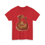 Acoustic Guitar Music Player T-Shirt - Red