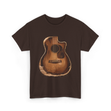 Acoustic Guitar Music Player T-Shirt - Dark Chocolate