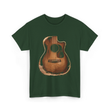Acoustic Guitar Music Player T-Shirt - Forest Green