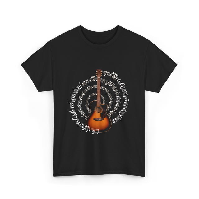 Acoustic Guitar Music T-Shirt - Black