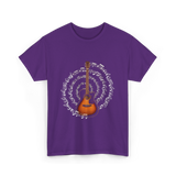 Acoustic Guitar Music T-Shirt - Purple