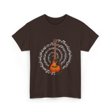 Acoustic Guitar Music T-Shirt - Dark Chocolate