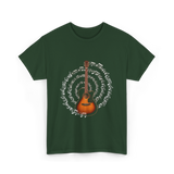 Acoustic Guitar Music T-Shirt - Forest Green