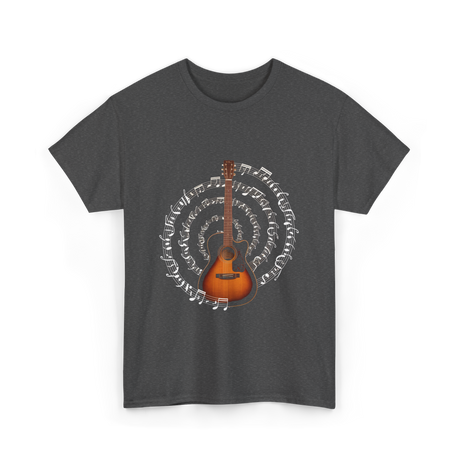 Acoustic Guitar Music T-Shirt - Dark Heather