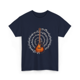 Acoustic Guitar Music T-Shirt - Navy