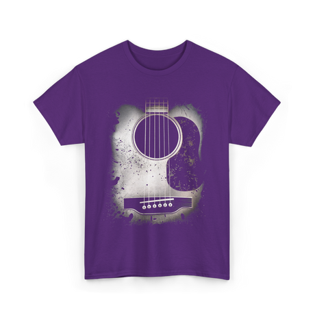 Acoustic Guitar Musician Six String T-Shirt - Purple