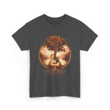 Acoustic Guitar Tree Nature Guitarist T-Shirt - Dark Heather