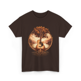 Acoustic Guitar Tree Nature Guitarist T-Shirt - Dark Chocolate