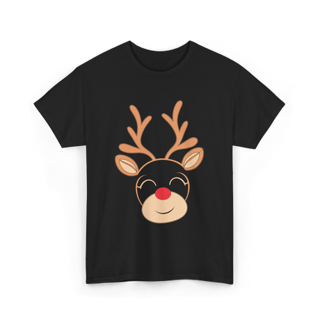 Adorable Reindeer Holiday Reindeer T-Shirt - Black