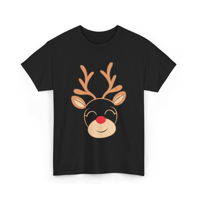 Adorable Reindeer Holiday Reindeer T-Shirt - Black