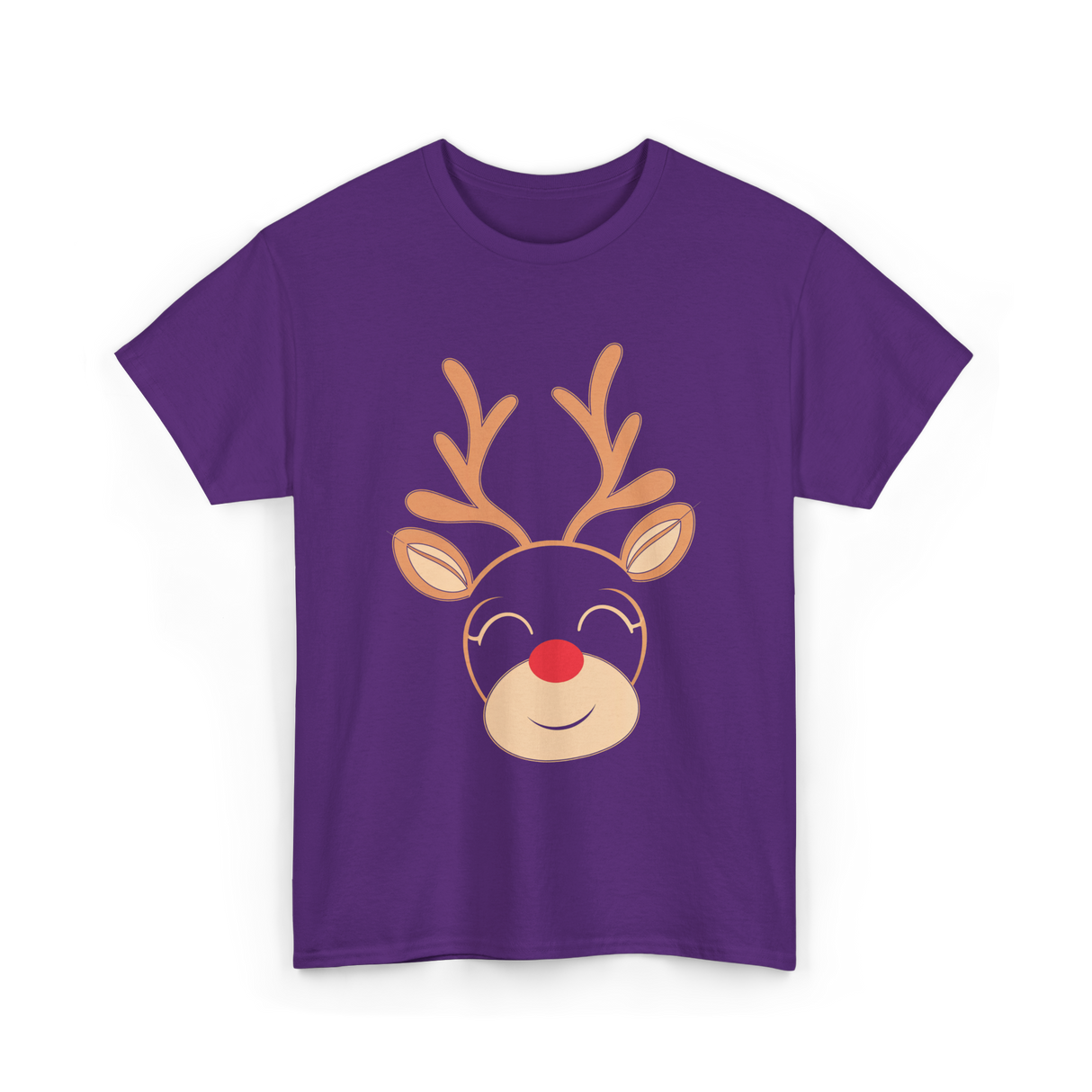 Adorable Reindeer Holiday Reindeer T-Shirt - Purple