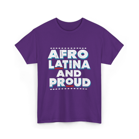 Afro Latina And Proud Identity T-Shirt - Purple