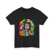 Afro Queen Colorful Art Melanin T-Shirt - Black