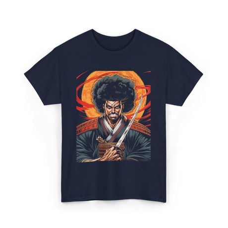 Afro Samurai Warrior Samurai T-Shirt - Navy