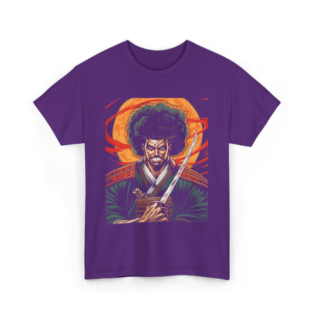 Afro Samurai Warrior Samurai T-Shirt - Purple